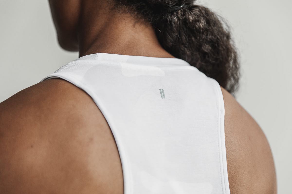 Nobull High-Neck Women's Tank Tops White Camo | Australia (IC0174)